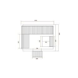 Außensauna Gaïa Bella 3 Plätze Holl's en Epicea