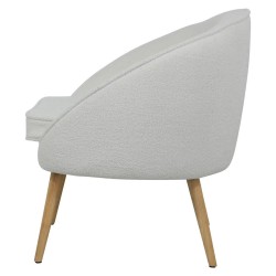 Sillón Fira efecto hebilla base cru Árbol de caucho macizo VeryForma