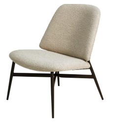 Set mit 2 Sesseln Bala Sand Sockel Schwarz Metall VeryForma