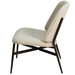 Set mit 2 Sesseln Bala Sand Sockel Schwarz Metall VeryForma