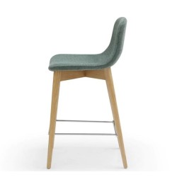 Set mit 2 Stühlen Arbeitsplatte Aty Grün Stoffbasis Esche VeryForma