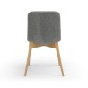 Lot de 2 Chaises Repas Aty tissu Gris clair Piétement Frêne naturel VeryForma