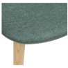 Lot de 2 Chaises Repas Aty tissu Vert Piétement Frêne naturel VeryForma