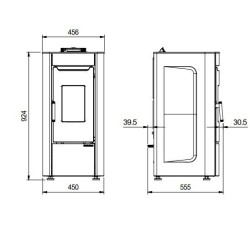 Poêle à graPoêle à granulés ventilé La Nordica Extraflame Sabry Prestige Line 7kW Bronze