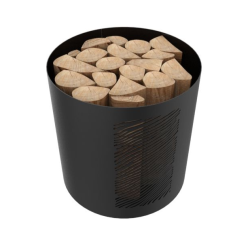 Holzregal Nubia Black Steel Frosted Nineteen Design