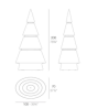 Sapin de Noel Forest Vondom LED Hauteur 200 Eclairage