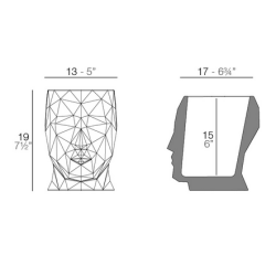 Set de 4 Tarros Brillantes Adan Nano Vondom en 4 colores