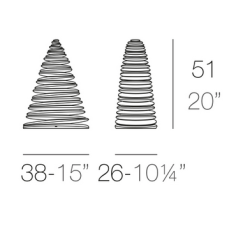 Sapin Chrismy Vondom Leuchtende mehrfarbige LED RGB H50