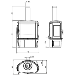 La Nordica Extraflame Tahiti EPS 9kW Cast Iron Wood-Burning Stove