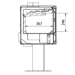 Poêle à Bois Ferlux Enya 49 pied central 8.2 kW