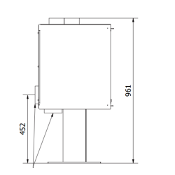 Ferlux Enya 90 Zentralfuß-Holzofen 11 kW