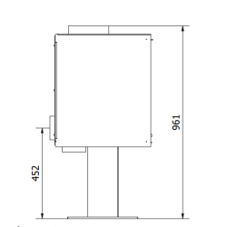 Poêle à Bois Ferlux Enya 100 pied central 12.5 kW