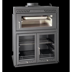 Ferlux Pratic 80 built-in steel oven barbecue with glass doors