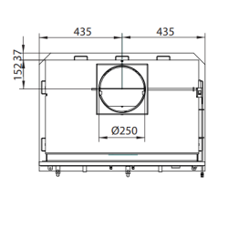 Ferlux Pratic 80 built-in steel oven barbecue with glass doors