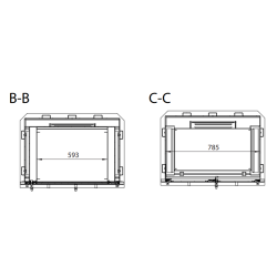 Ferlux Pratic 80 Einbau-Stahlofengrill mit Glastüren