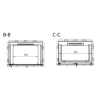 Ferlux Pratic 80 Einbau-Stahlofengrill mit Glastüren