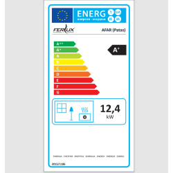 Estufa de leña de hierro fundido Ferlux Afar en el suelo 15,9 kW