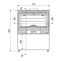 Ferlux Afar Cast Iron Wood-Based Stove with Pyre 15.9 kW