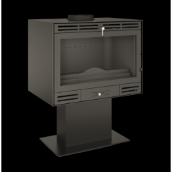 Ferlux Afar Holzofen aus Gusseisen mit Scheiterhaufen 15,9 kW