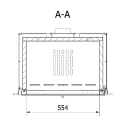 Ferlux Fuji 70 turbocharged wood burning insert 8.2 kW