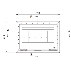 Insert à Bois Ferlux Teide 80 Panoramique 9.6 kW Turbo ventilé