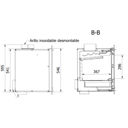 Ferlux Teide 80 Panoramic 9,6 kW turbobelüfteter Holzeinsatz