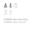Chrismy Nano Vondom Leuchtender LED H26 Baum