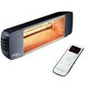 Heliosa HD 77 Calentador Radiante 2000W Mando a Distancia Radio Negro
