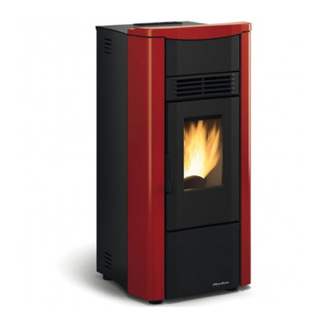 Extraflame Giusy Evo 2.0 7kW Ventilated Pellet Stove Burgundy