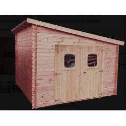 Abri de jardin en Bois madriers 28mm Danube Habrita 10m2