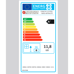 Estufa de leña con recuperación de calor La Nordica Concita 2.0 Acero 13kW