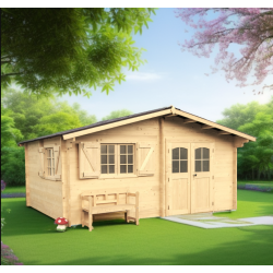 Casetta da giardino in legno 42mm Nancy Habrita 20m2