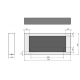Cheminée au bioéthanol Infire Murall 1200 avec vitre 3 kW Noir