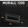 Infire Murall 1200 Lareira a Bioetanol com Vidro 3 kW Preto