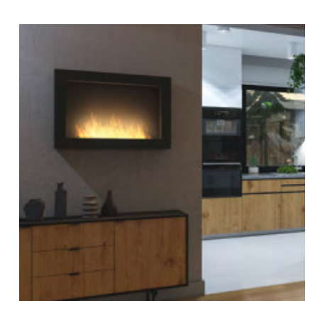 Infire Murall 800 Bio-ethanol Haard met Glas 2 kW Wit