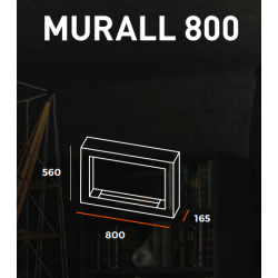 Infire Murall 800 Lareira a Bioetanol com Vidro 2 kW Branco