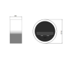 Infire Incyrcle bioethanol fireplace with glass 2 kW Black