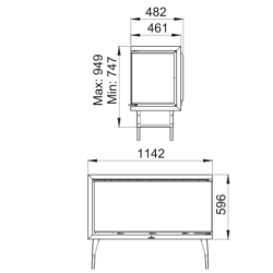 Bronpi Cairo 110-D 2-Scheiben-Holzeinsatz links Vision 15kW