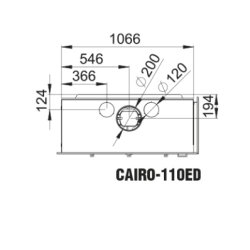 Bronpi Cairo 110-D 2-Scheiben-Holzeinsatz links Vision 15kW