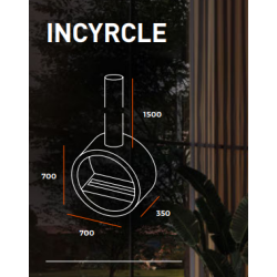 Cheminée au bioéthanol Infire Incyrcle suspendue 2 kW Noir avec vitre