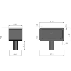 Infire Incyrcle Lareira de Bioetanol com Suporte 2 kW Branco