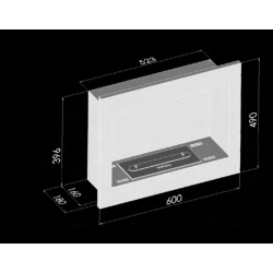 SIMPLEfire Frame 600 Bioethanol Kamin schwarz mit 1 Fenster