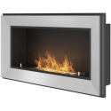 Chimenea de bioetanol de acero inoxidable SIMPLEfire Frame 900 con 1 panel de vidrio