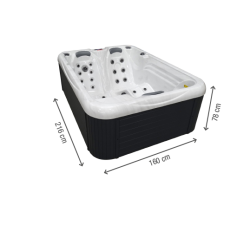 Parma 3 lugares Plug&Play banheira de hidromassagem 29 jatos L216xD160xH78 VerySpas