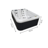 Parma 3 lugares Plug&Play banheira de hidromassagem 29 jatos L216xD160xH78 VerySpas