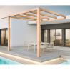 Lean-to pergola in raw wood Burgos 3x3m 9m2