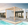 Lean-to pergola in raw wood Burgos 3x3m 9m2