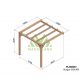 Pergola addossata in legno grezzo Burgos 3x3m 9m2