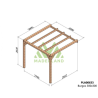 Lean-to pergola in raw wood Burgos 3x3m 9m2