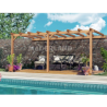 Pergola adossée en bois brut Palma 3x3m 9m2